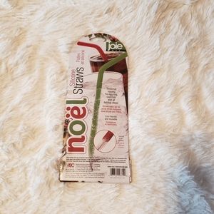 Christmas colors silicone straws